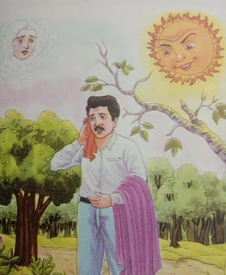 Sun scaring a man, Moral stories for kids.