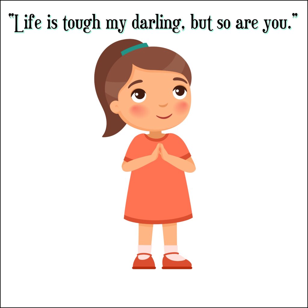 Girl wearing orange frock, Daughter quotes.