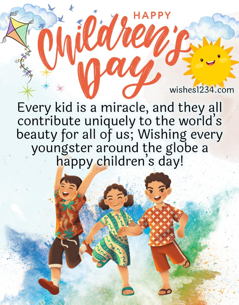 Happy Children's Day Quotes with image.