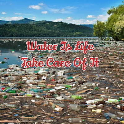 Water polluted by garbage, World env