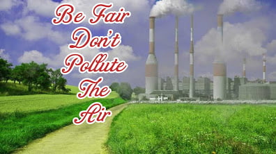 Factory polluting air, World environment day quotes.