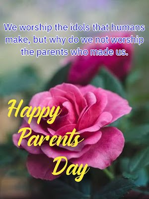 Parents day message with rose flower in background, Parents day.