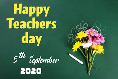 Happy teachers day card with chalk and flower bouquet, Happy Teachers Day | Teachers day Quotes.