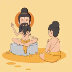 Monk teaching a boy, Moral stories for kids.