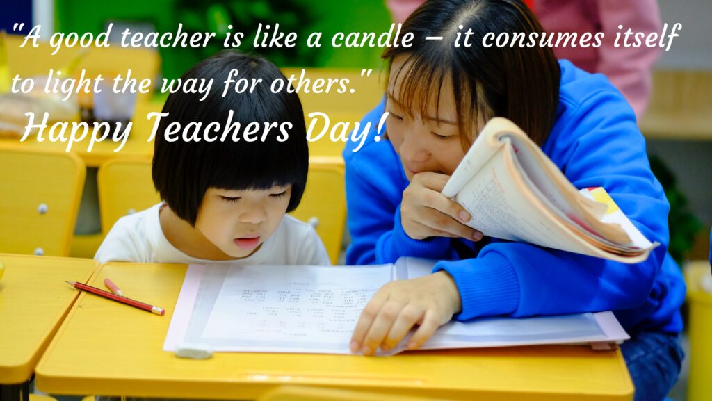 Teacher giving explanation to student, Happy Teachers Day | Teachers day Quotes. 