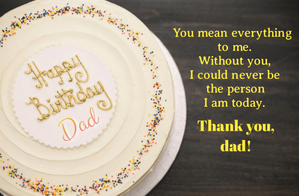White cake, Happy birthday Dad.
