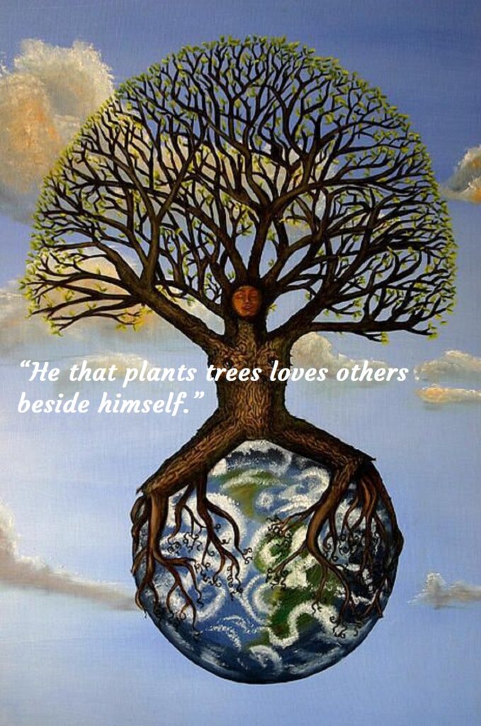 Mother earth in tree shape, Environment-earth day.