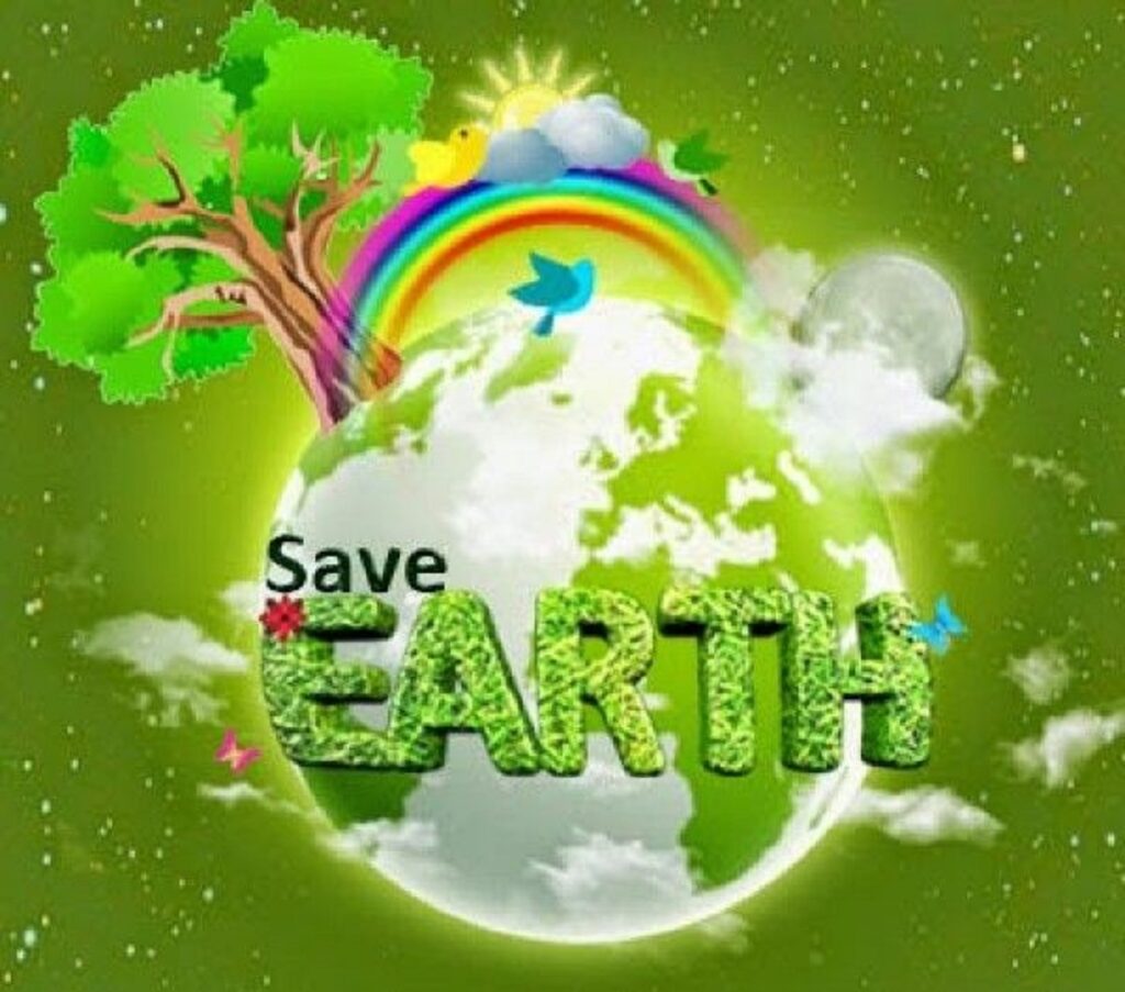 Save earth message on earth globe, Environment-earth day.