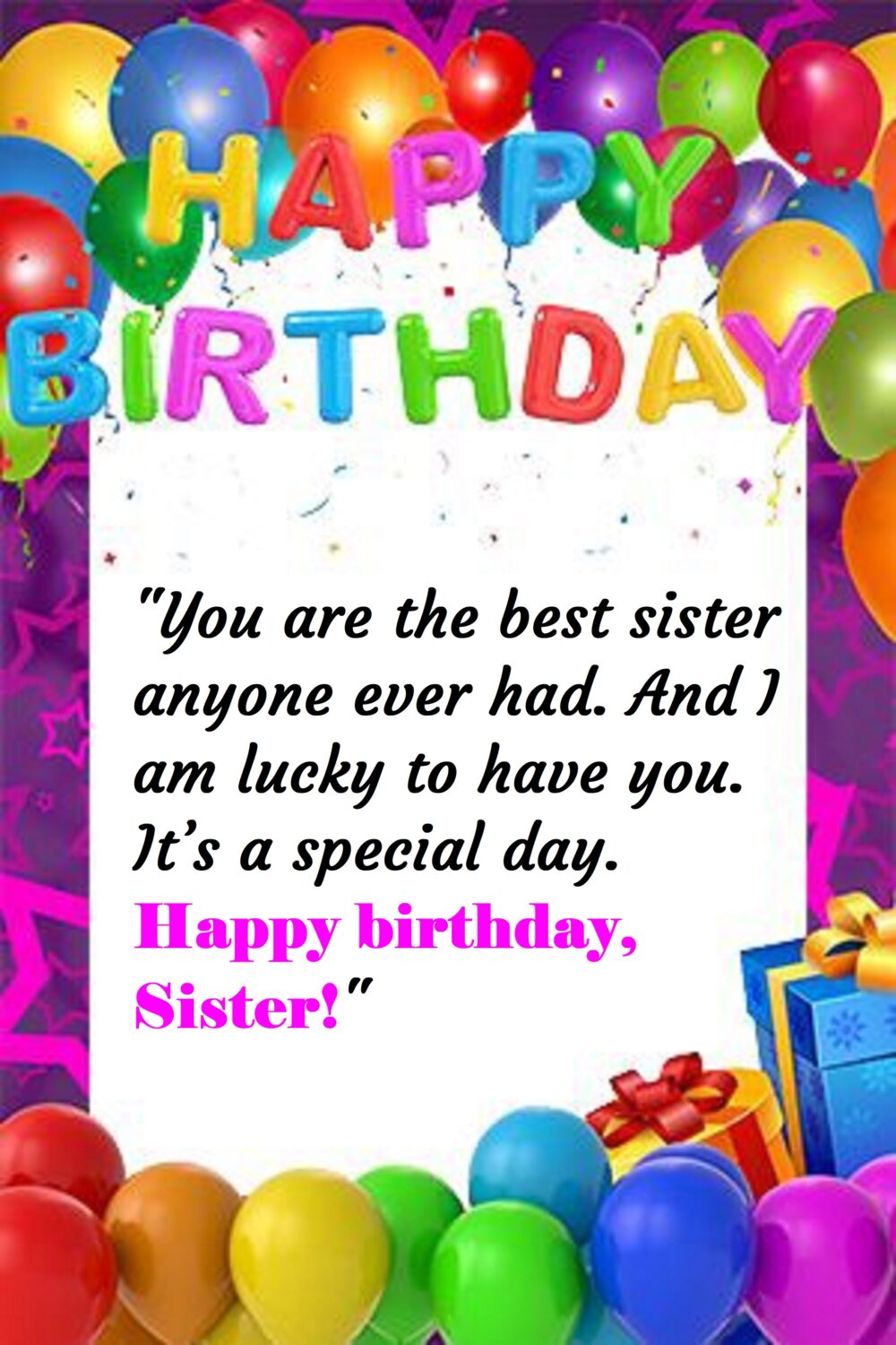 Birthday wishes for sister - wishes1234.com