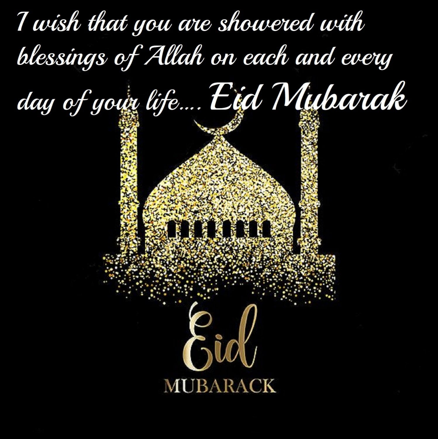 Mosque image with golden dots, Eid ul Fitr | Ramadan Mubarak | Eid Mubarak wishes.
