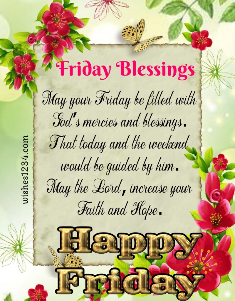 Happy friday image with quotes, Friday Blessings.