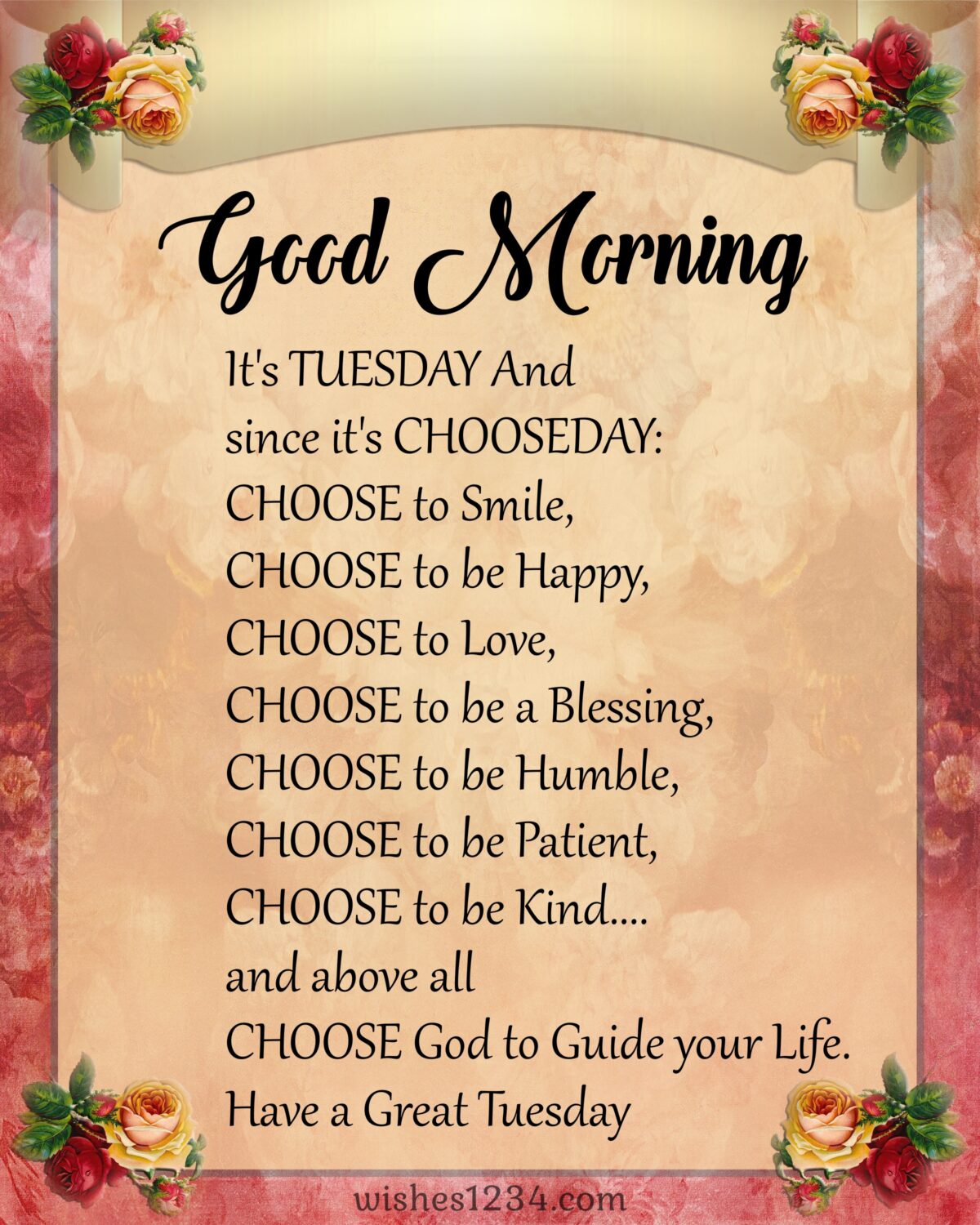 Good Tuesday morning! A good morning to all of you today!