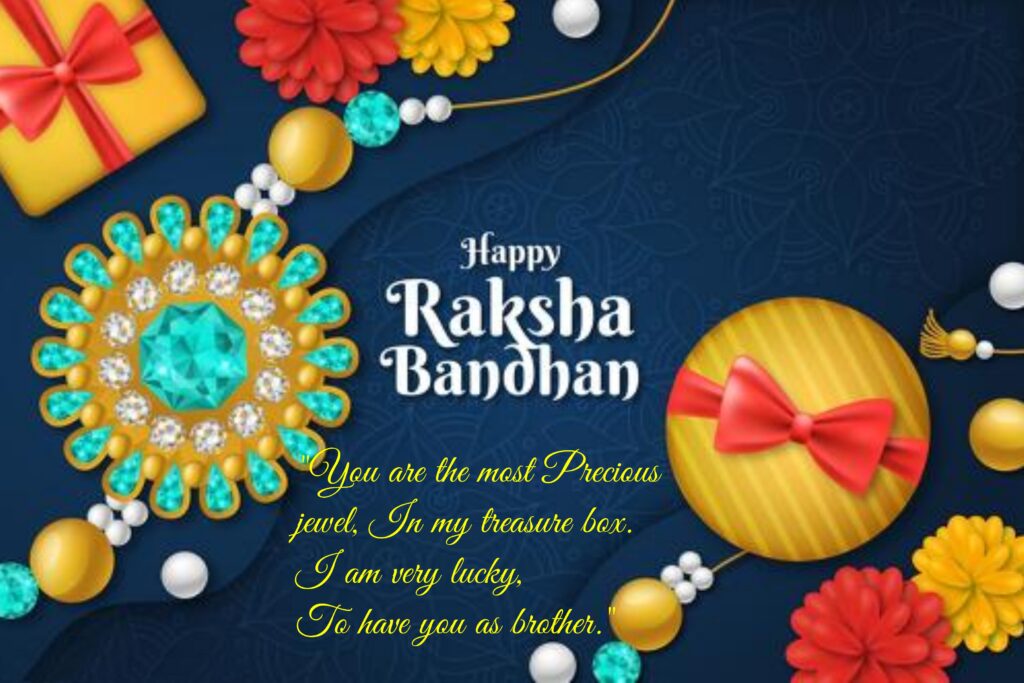 Green jewels rakhi, Raksha Bandhan Quotes | Happy Rakhi.