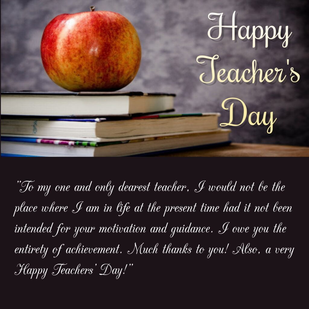 Apple on books, Happy Teachers Day | Teachers day Quotes.