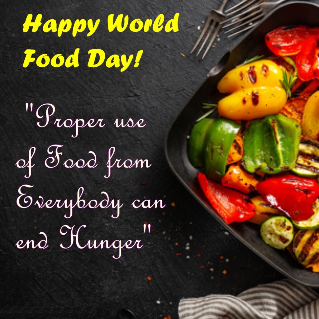 Grilled Capsicums of yellow, green and red colours in plate, World food day | Quotes about Food.