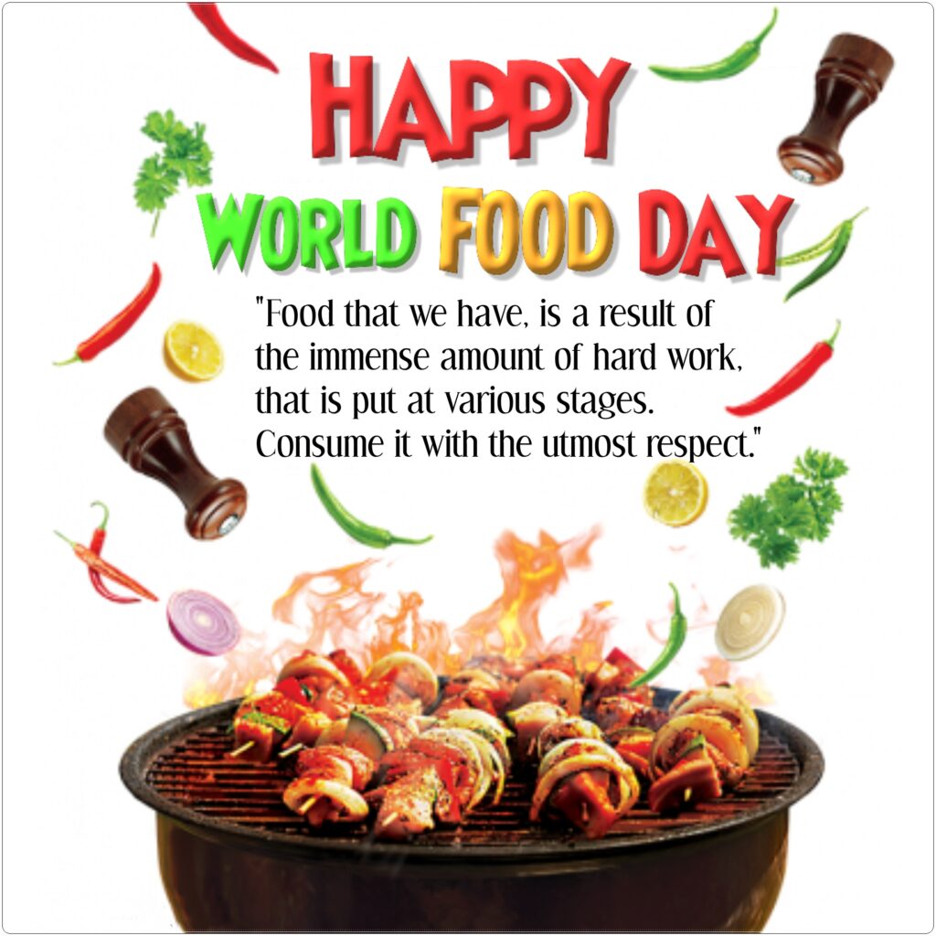 Vegetables arranged in skewers for grilling on pot, World food day | Quotes about Food.