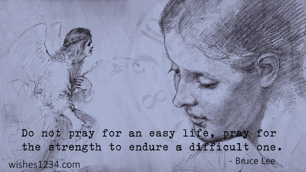 Angel with lady sketch, Life Quotes | Famous Quotes about Life.