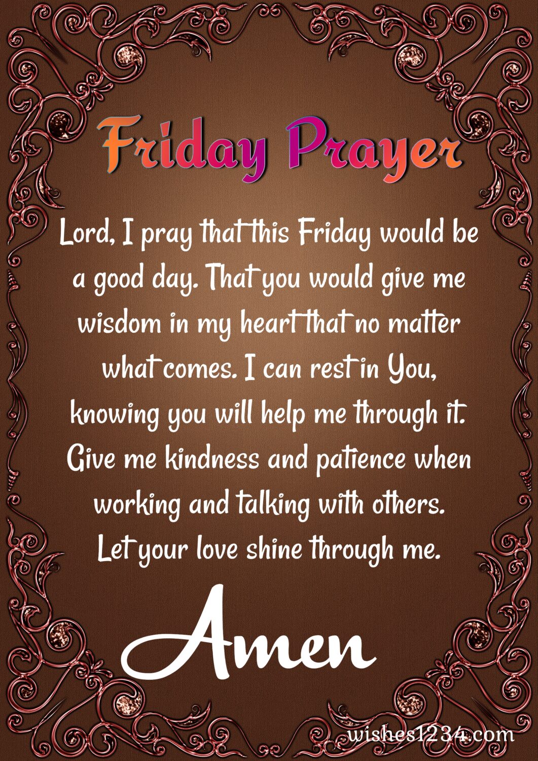Bornze mesh background with friday prayers, Quotes about Friday | Friday blessings.