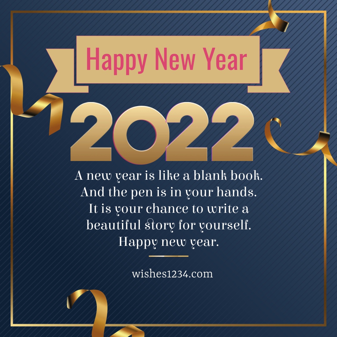 Blue greeting card, ,Happy new year wishes | Happy new year quotes