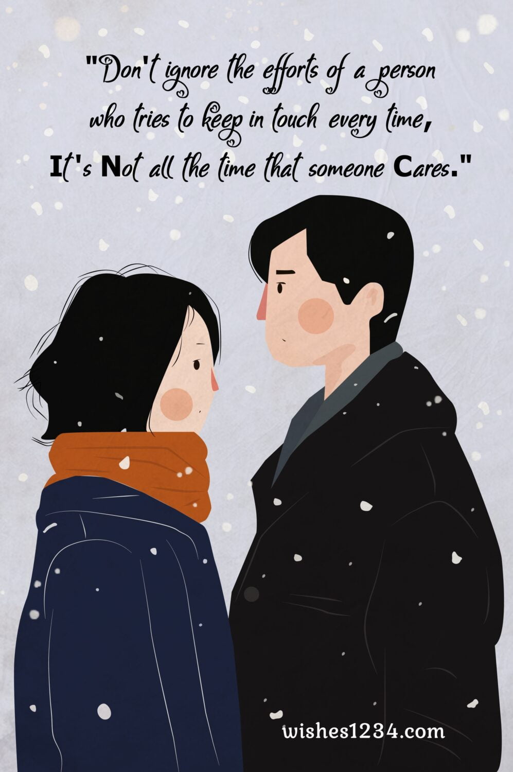 Couple in a snowstorm, Super motivational quotes | Unique quotes on life.