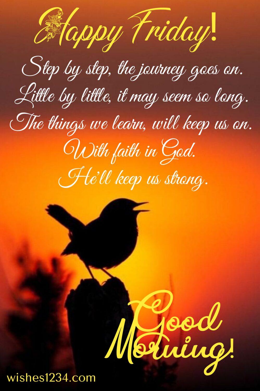 Bird sitting on wood, Quotes about Friday | Friday blessings.