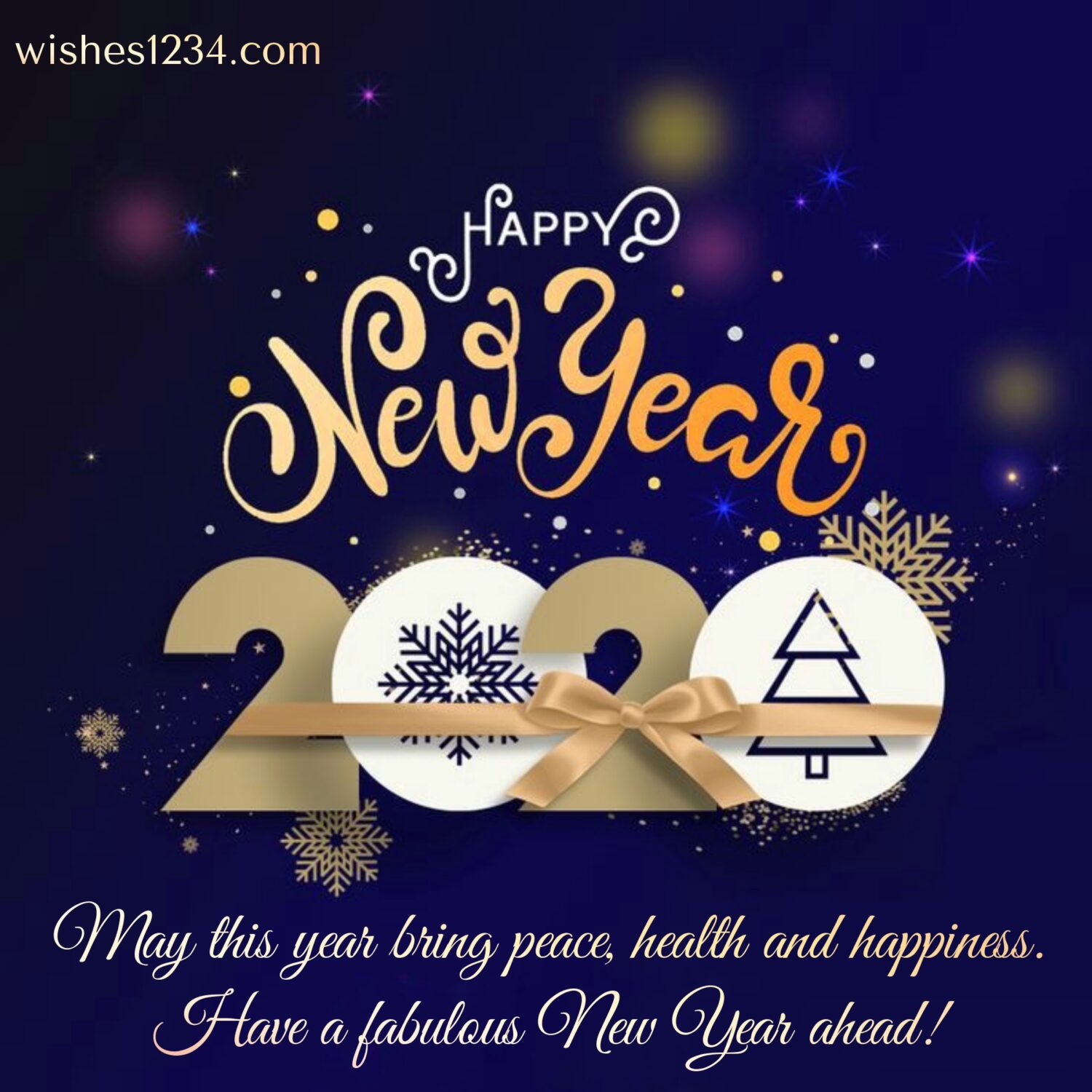 Blue background with lights, Happy new year wishes | Happy new year quotes