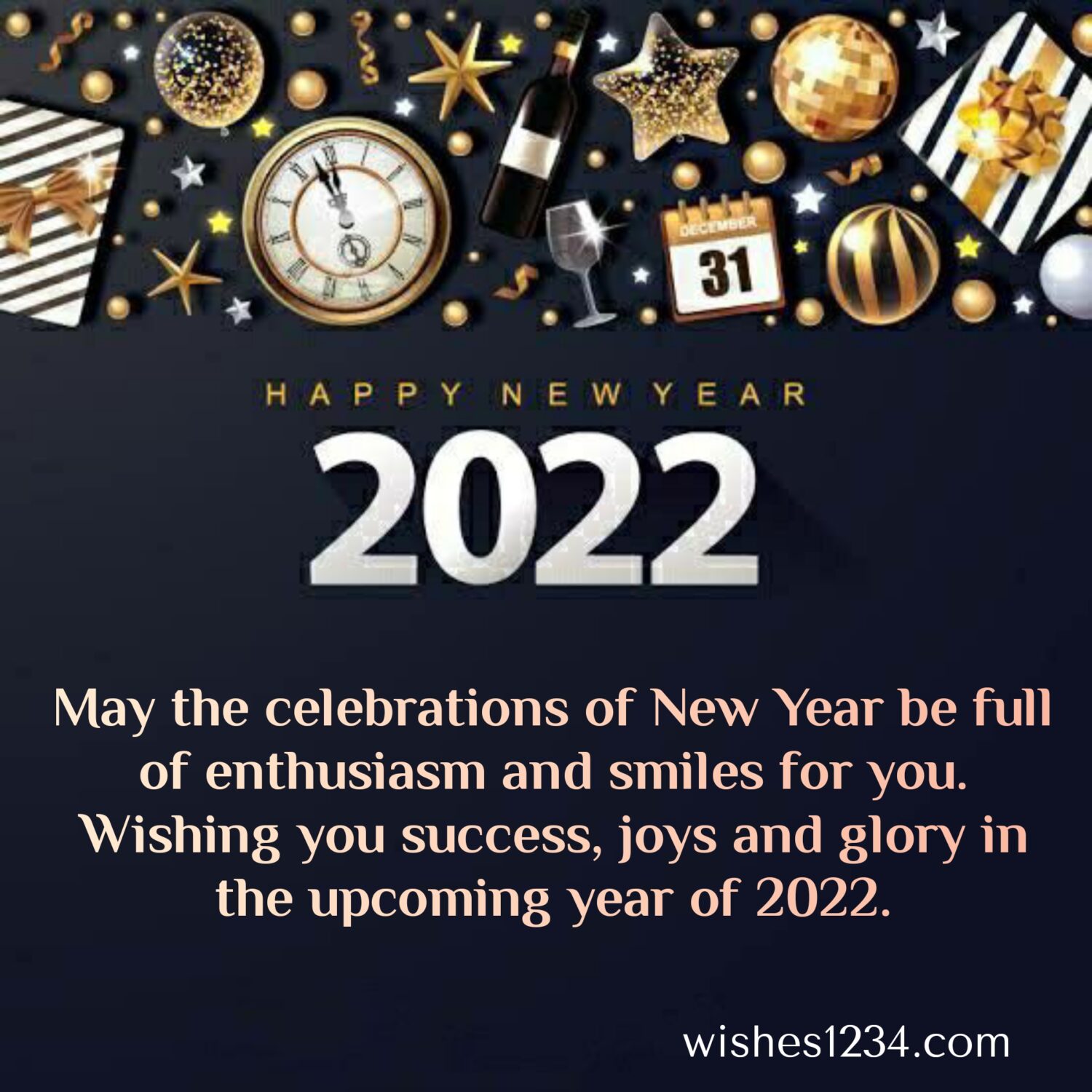 Gift box, clock, calendar background ,Happy new year wishes | Happy new year quotes