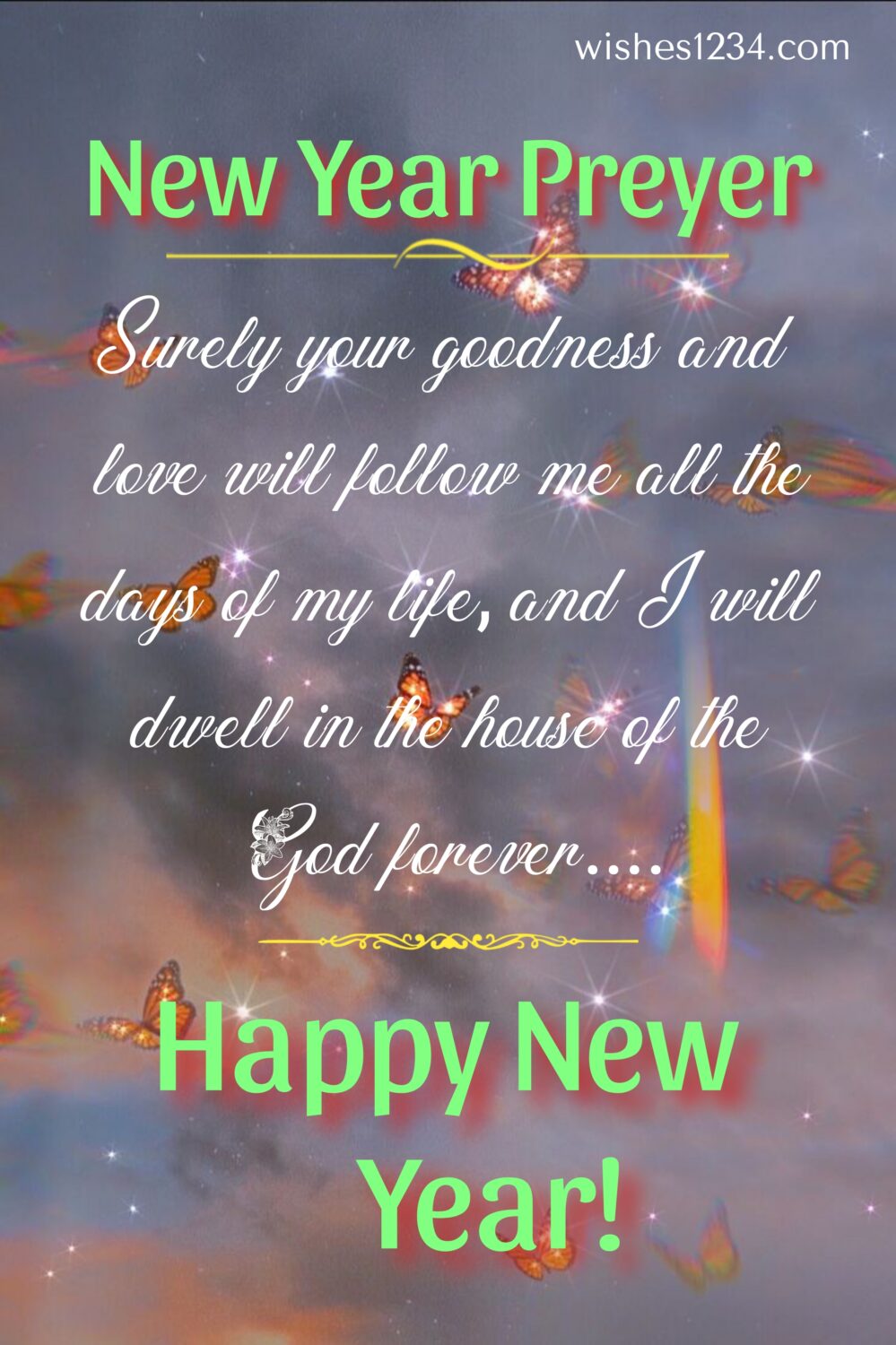 Butterflies in background ,Happy new year wishes | Happy new year quotes