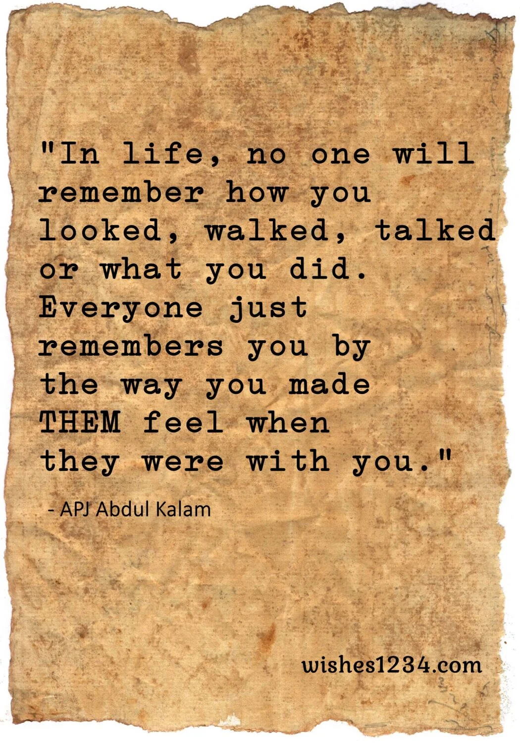 Parchment with APJ Kalam quote, Super motivational quotes | Unique quotes on life.