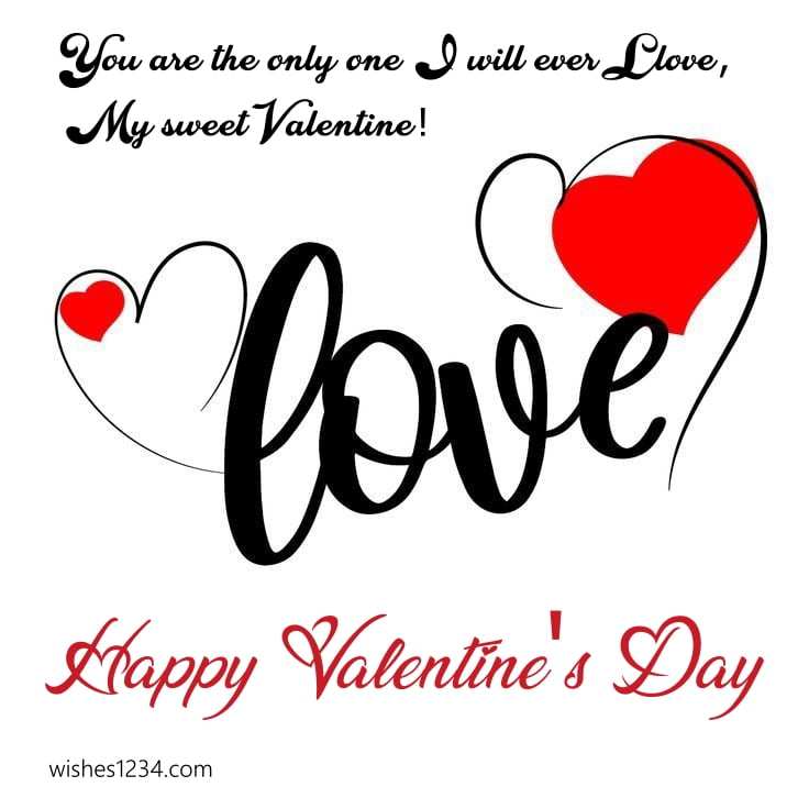 Two red hearts with love, Valentine's Day | Valentine quotes.