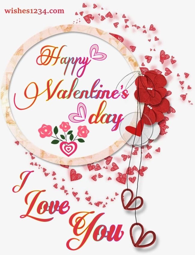 Valentine day greeting with rose petals around, Valentine's Day | Valentine quotes.