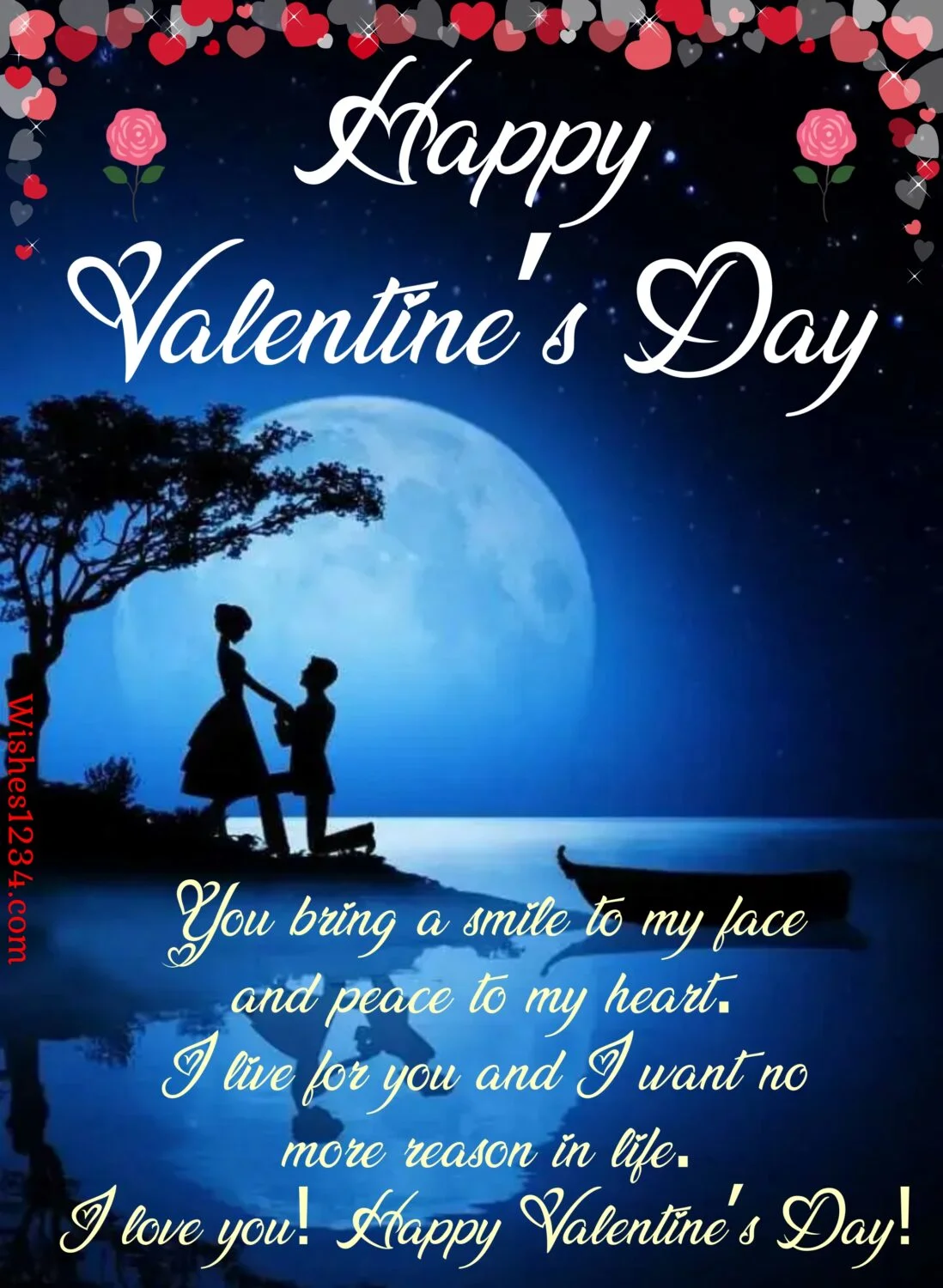 Boy holding girls hand under tree in night, Valentine's Day | Valentine quotes.