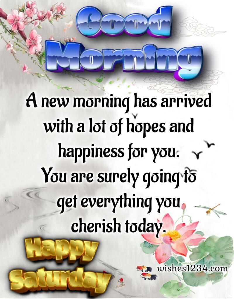 Saturday quotes with nature paint background, Saturday good morning quotes..