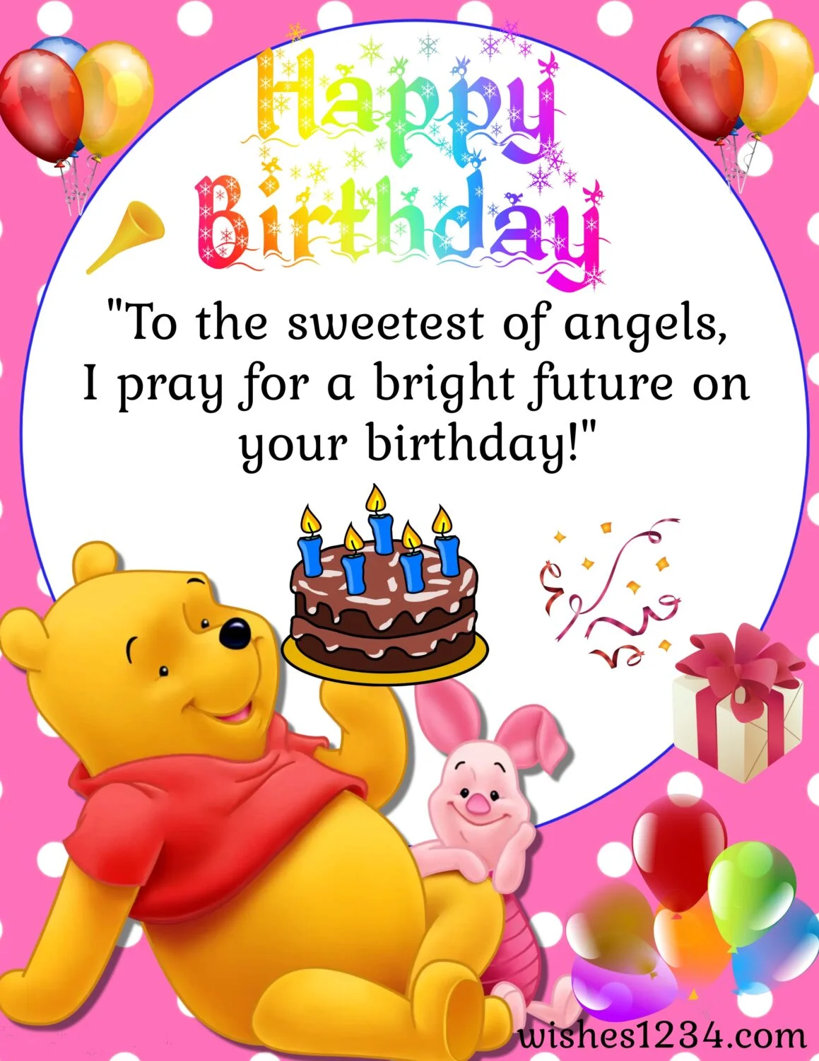  Winnie the Pooh with cake, Kids birthday | Happy Birthday wishes for kids.