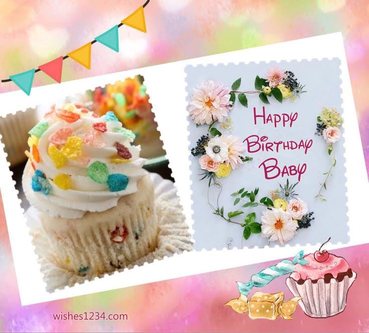 Birthday greeting card with cake and candle picture, Kids birthday | Happy Birthday wishes for kids.