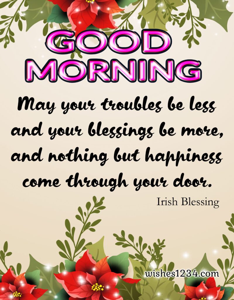 Good Morning quote with flower background, Good Morning Thursday.