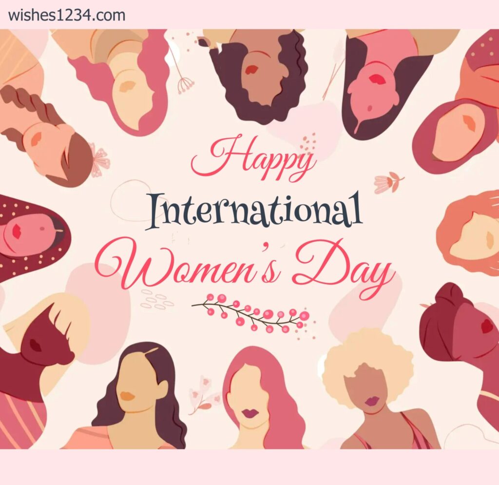 International women's day wishes, Group of ladies in circle, International Women’s Day.