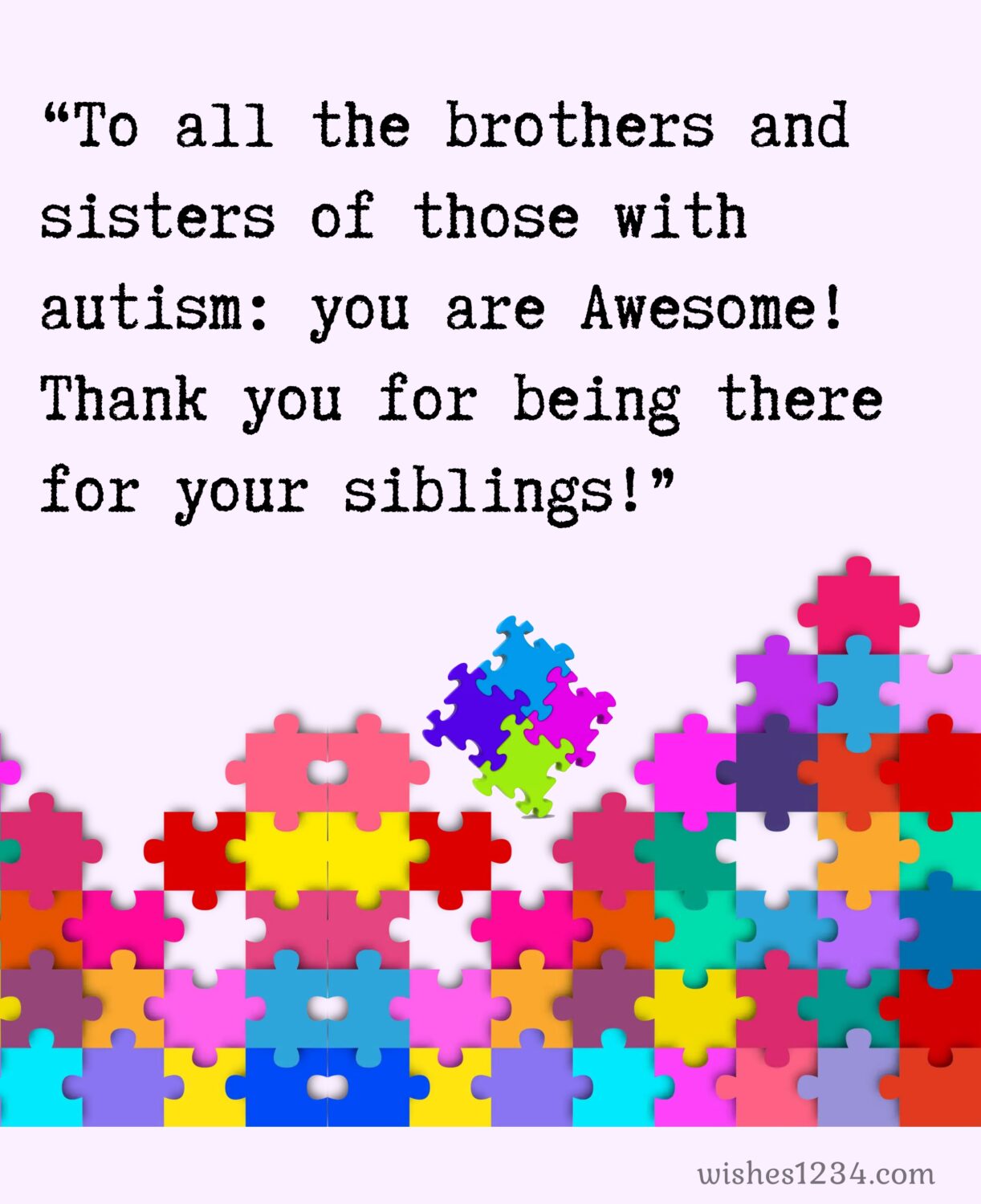 Jigsaw puzzle background with quote-2, Autism Awareness Day.