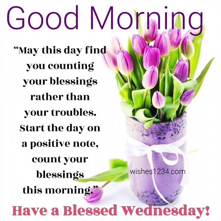 Purple tulip flowers bunch, Wednesday Quotes | Wednesday blessings.