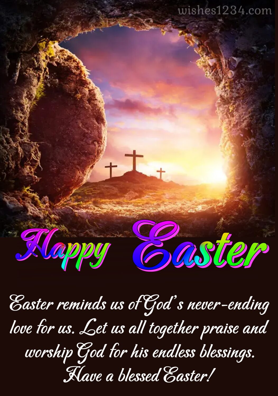 Cave with easter quote, Happy Easter Wishes, Quotes & Images.