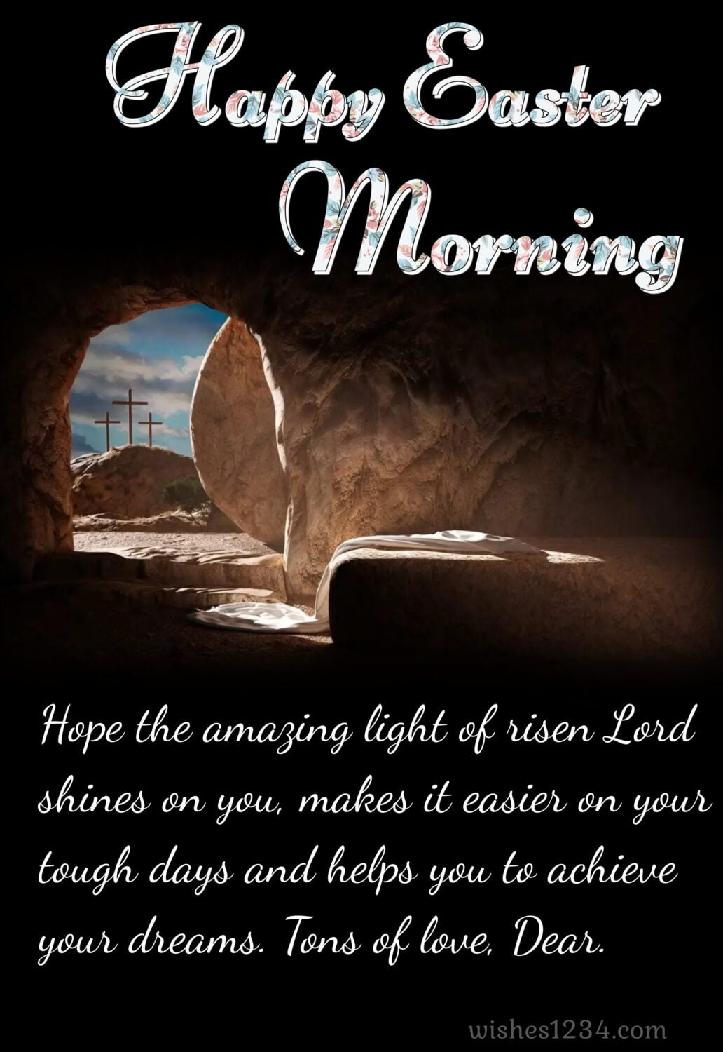 Cave with open door & light, Happy Easter Wishes, Quotes & Images.