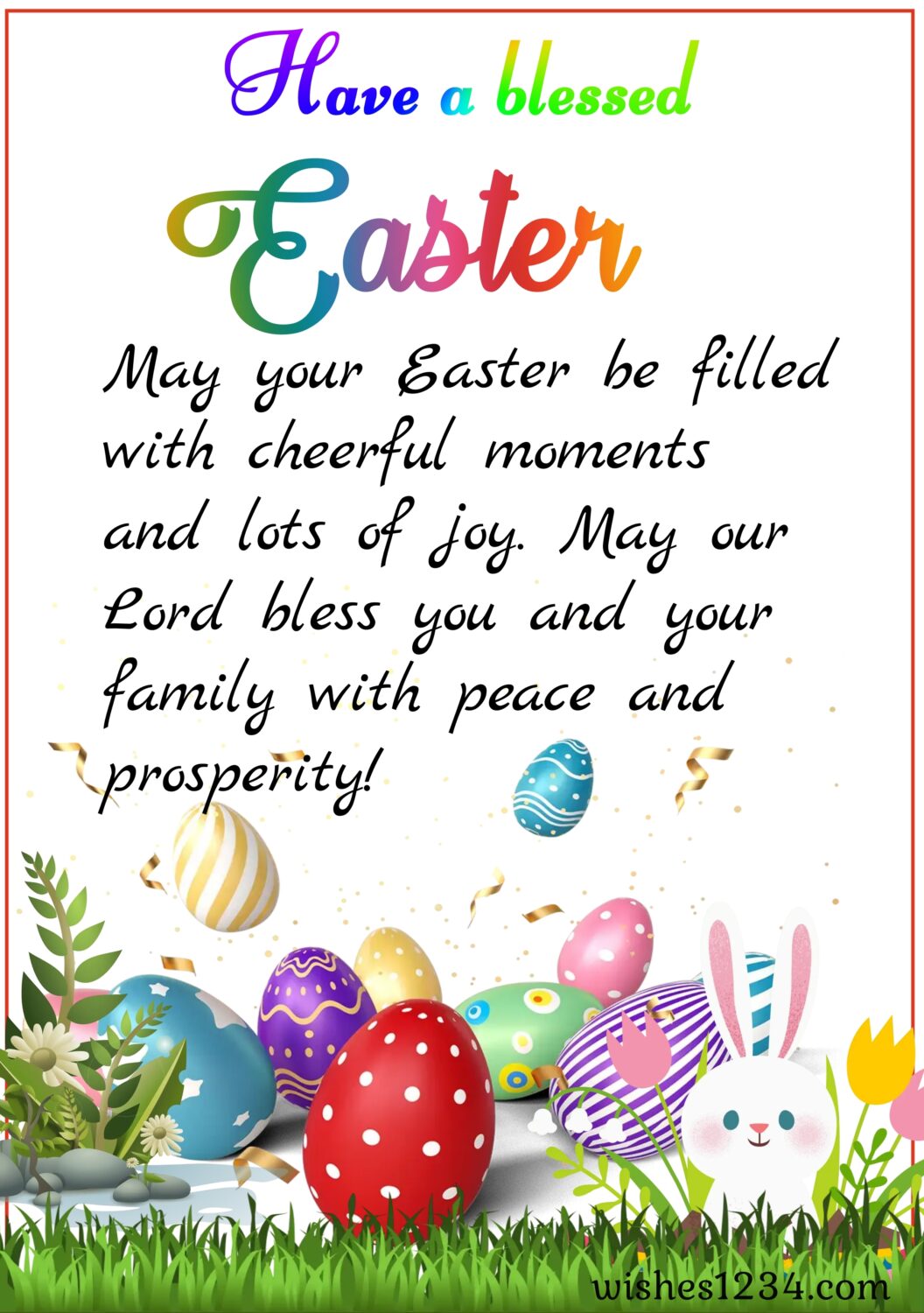 Easter blessings with easter eggs, Happy Easter Wishes, Quotes & Images.