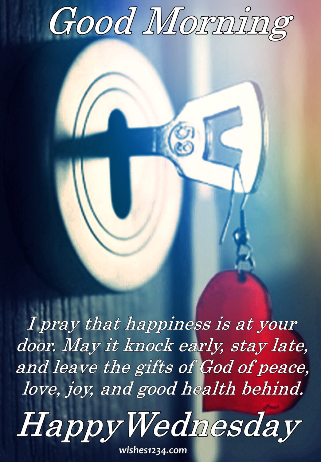  Door lock with heart shape keychain ,Wednesday Quotes | Wednesday blessings.