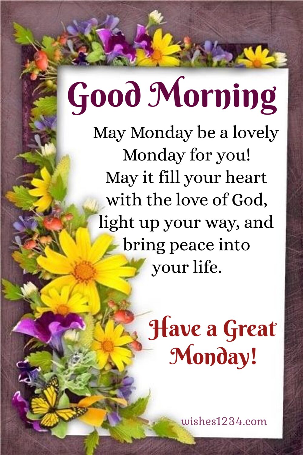 Flowers borders ,Good Morning Monday | Monday Wishes | Monday quotes