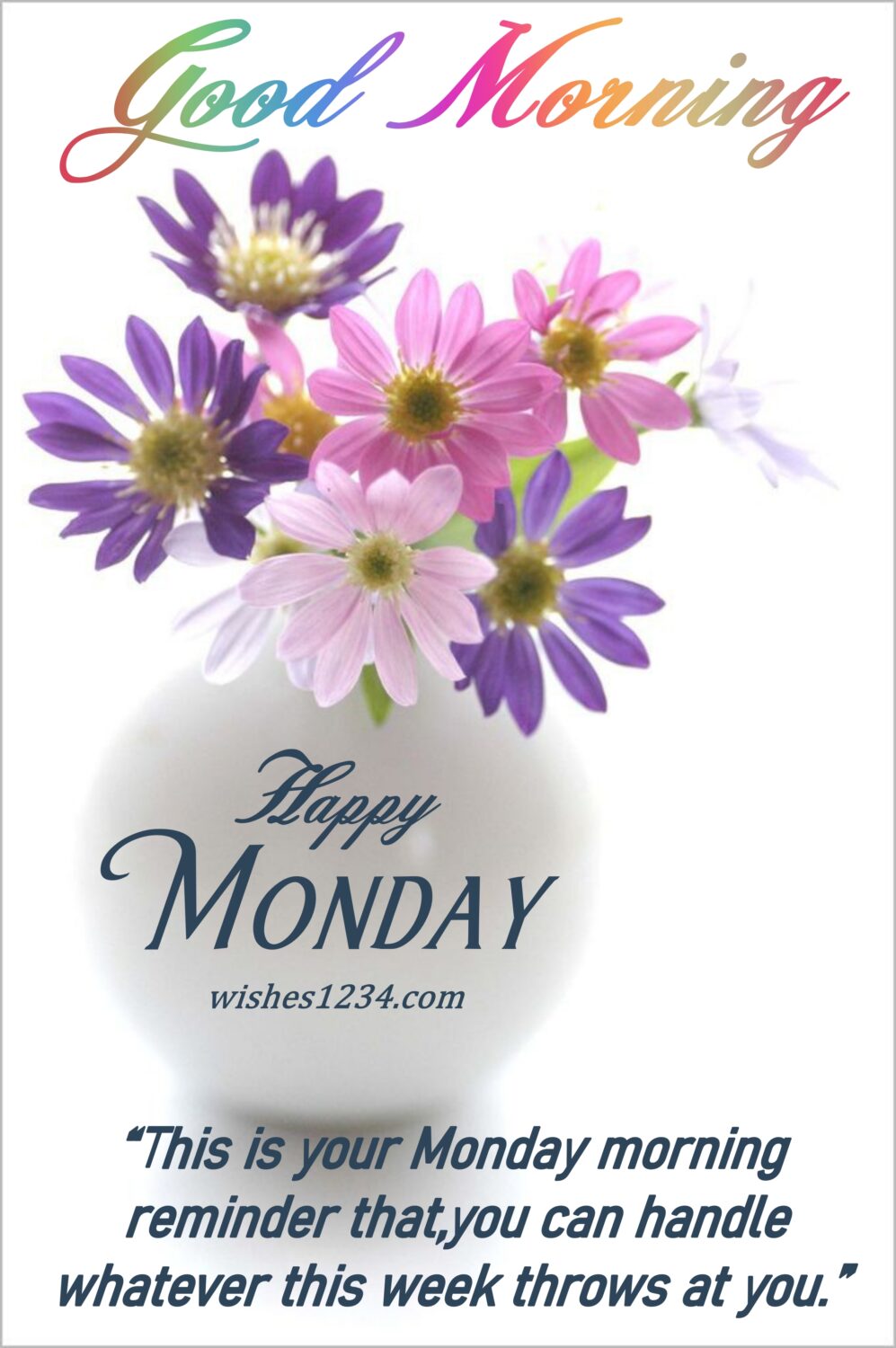 daisy flowers in white vase ,Good Morning Monday | Monday Wishes | Monday quotes