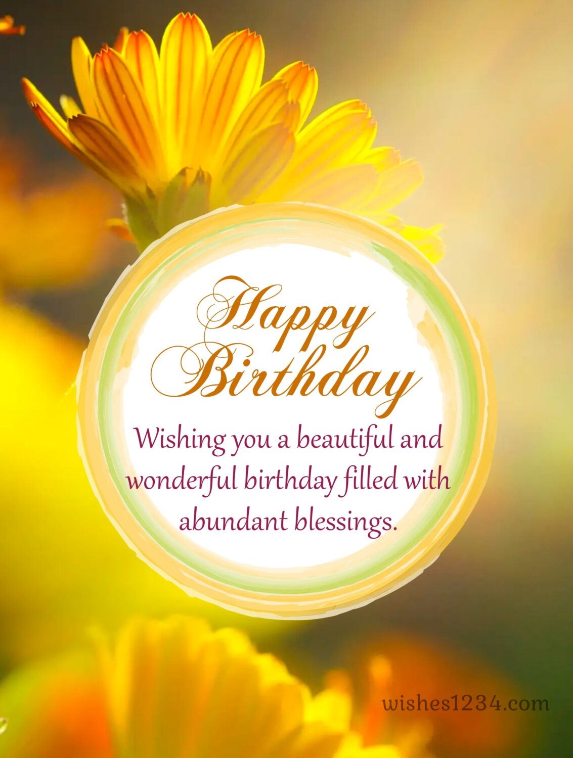 Birthday wishes on sunflower background, Happy Birthday wishes for Sister | Short Birthday wishes for Sister.