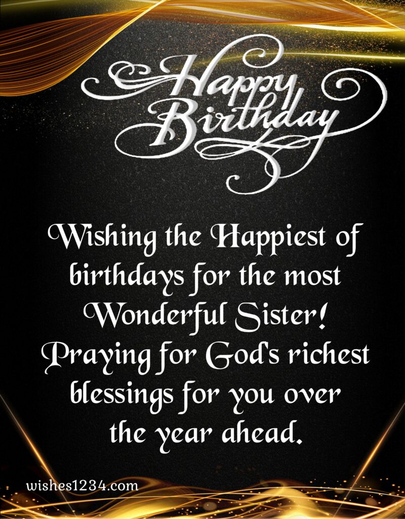 Happy birthday sister image with quote.