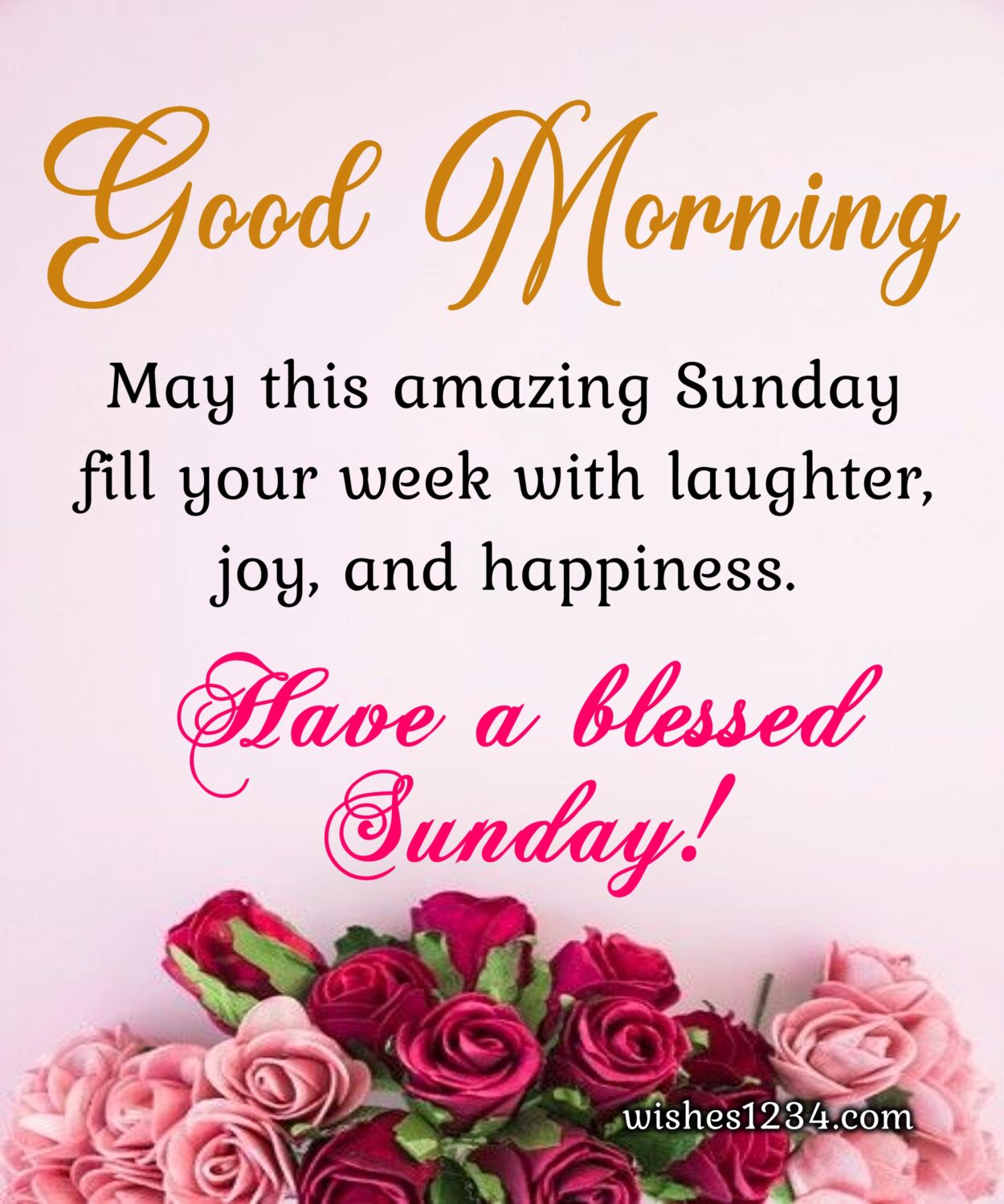Blessed sunday with rose boquet, Happy Sunday | Good Morning Sunday.