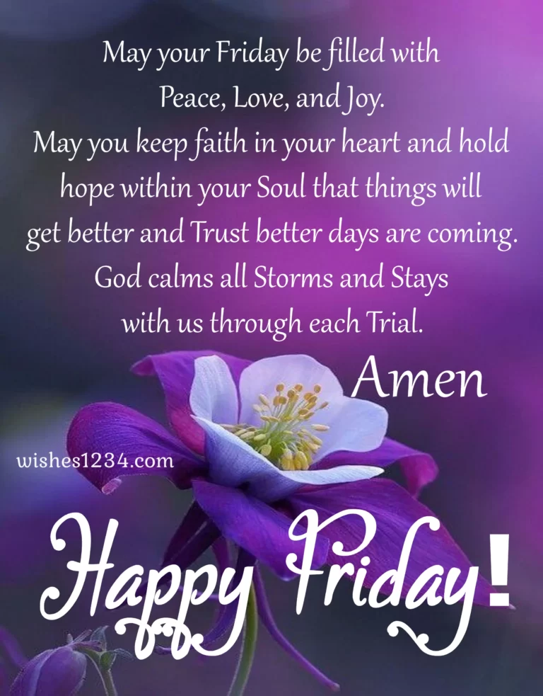 Friday blessings with Purple flower, Friday Prayers.