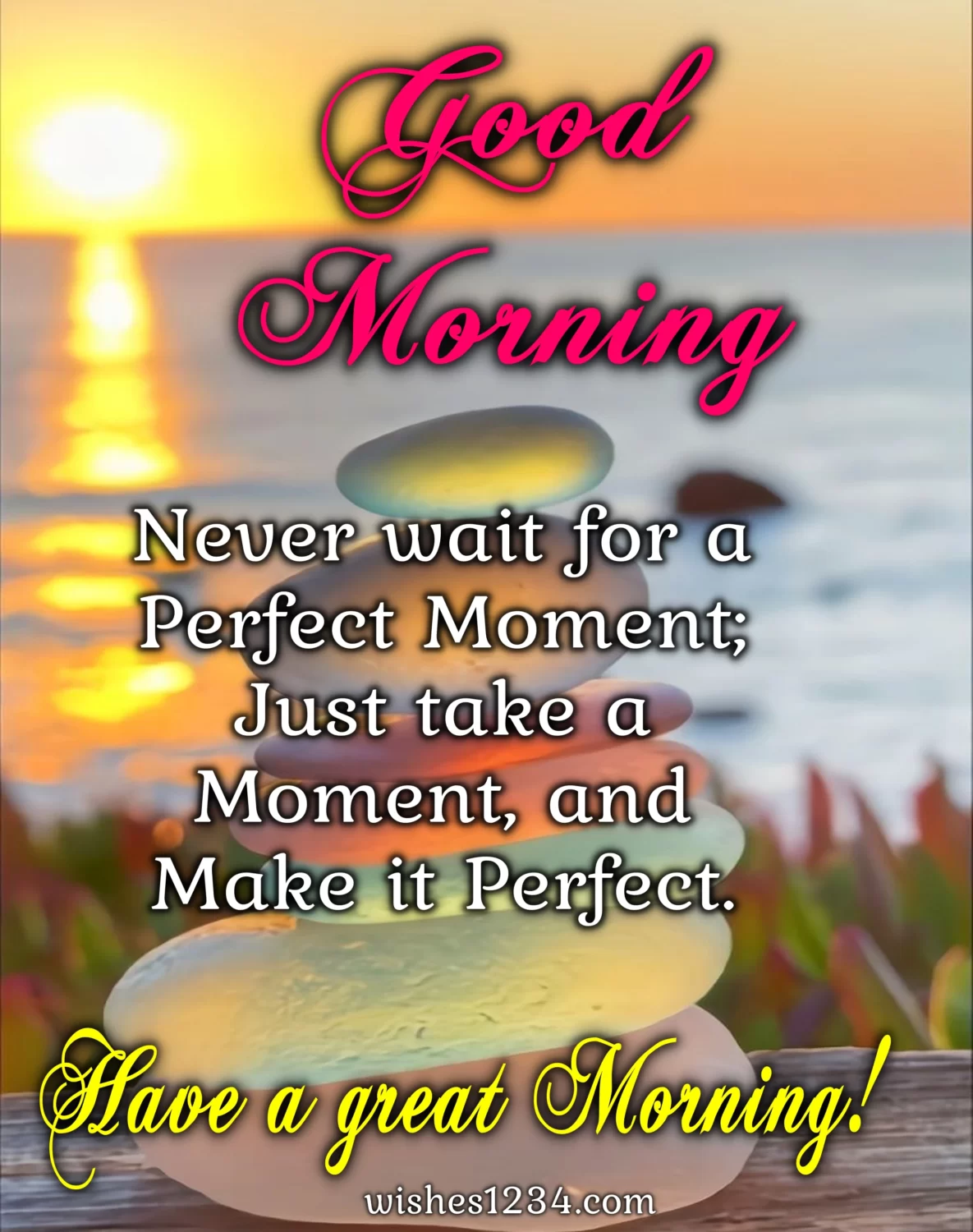 Good morning message with colorful, Morning Quotes.